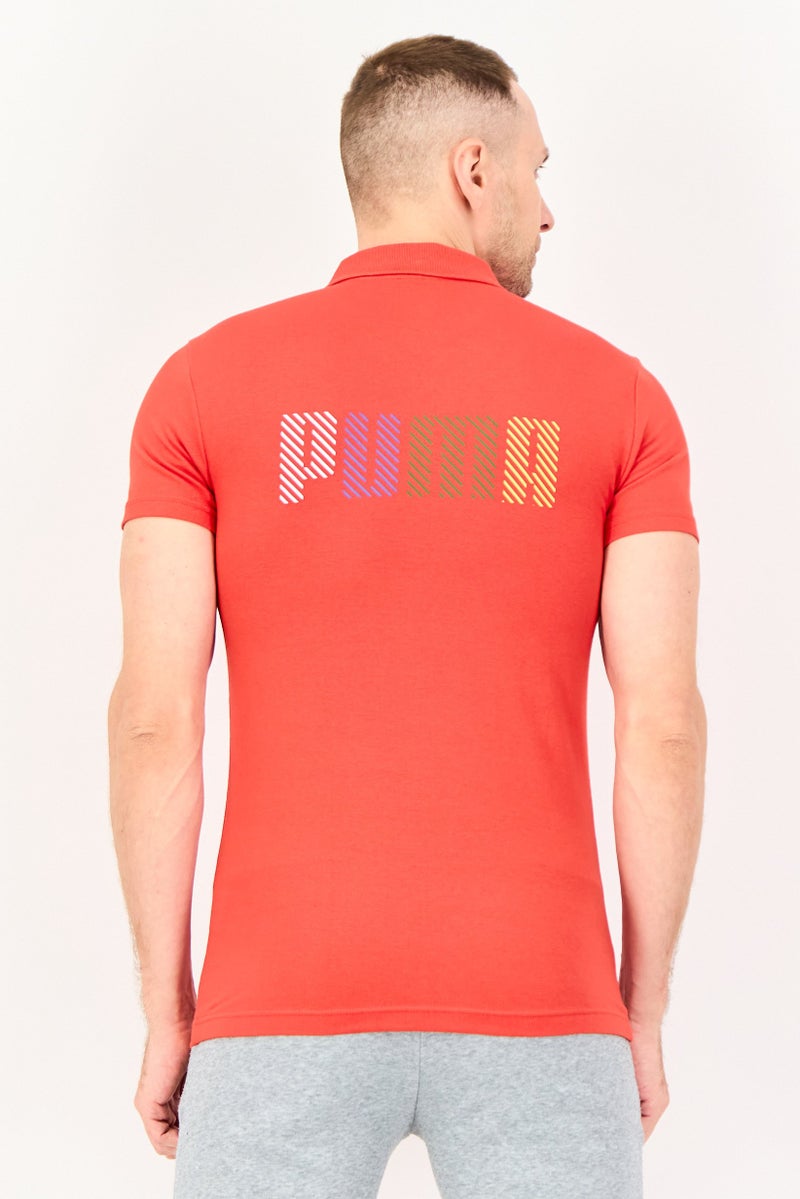 PUMA Men Slim Fit Short Sleeve Outdoor Polo Shirt, High Risk Red - Image 3